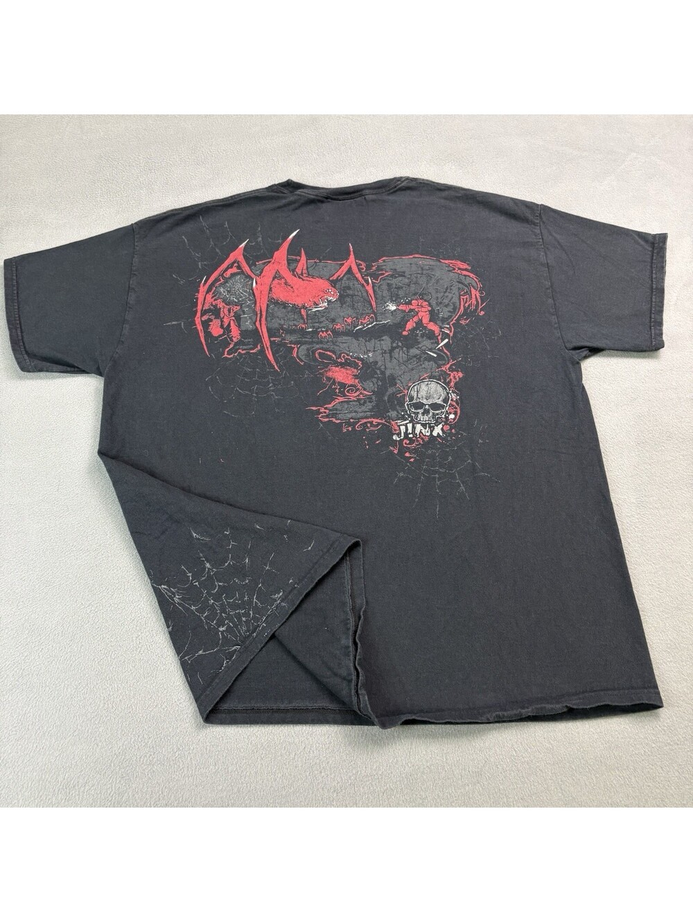 Vintage Y2K Jinx A Sign Of Things To Come Spider T Shirt 2XL (Slimmer Fit) Black